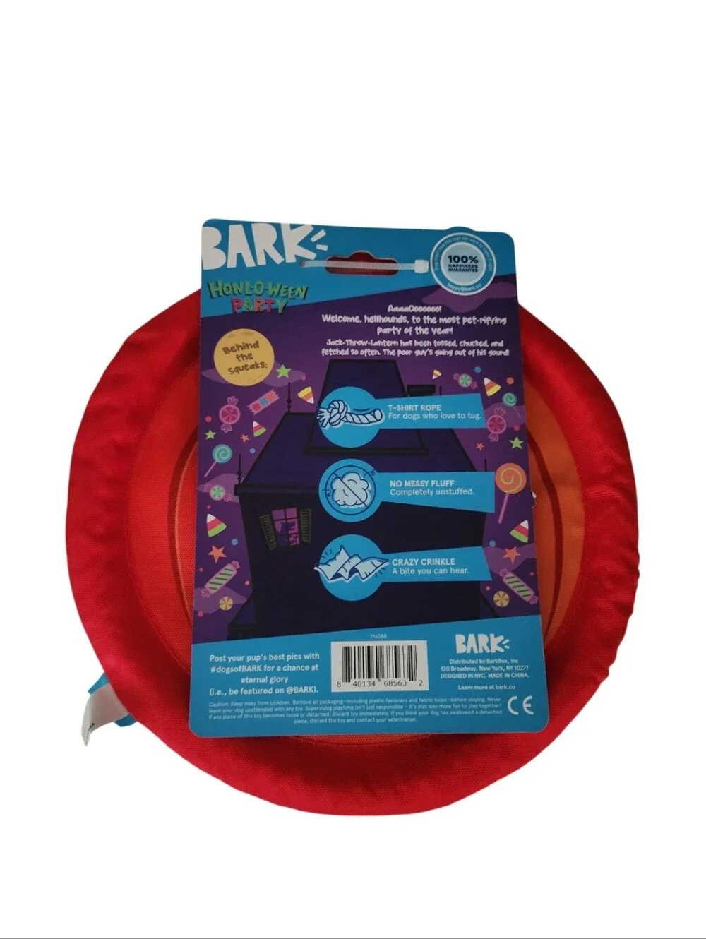 BARK Dog Toy Fetch Disc - BARK Howloween